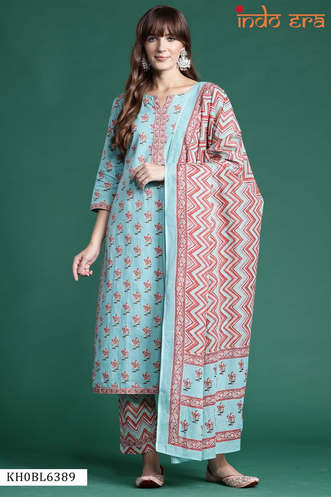 2507 Indo Era Printed Designer Cotton Kurti With Bottom Dupatta Wholesale Online
